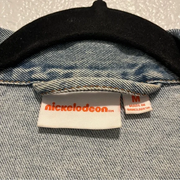 Nickelodeon 90s Kid Denim Jacket Adult Medium Jean Jacket Gift Y2K Classic - Picture 3 of 7